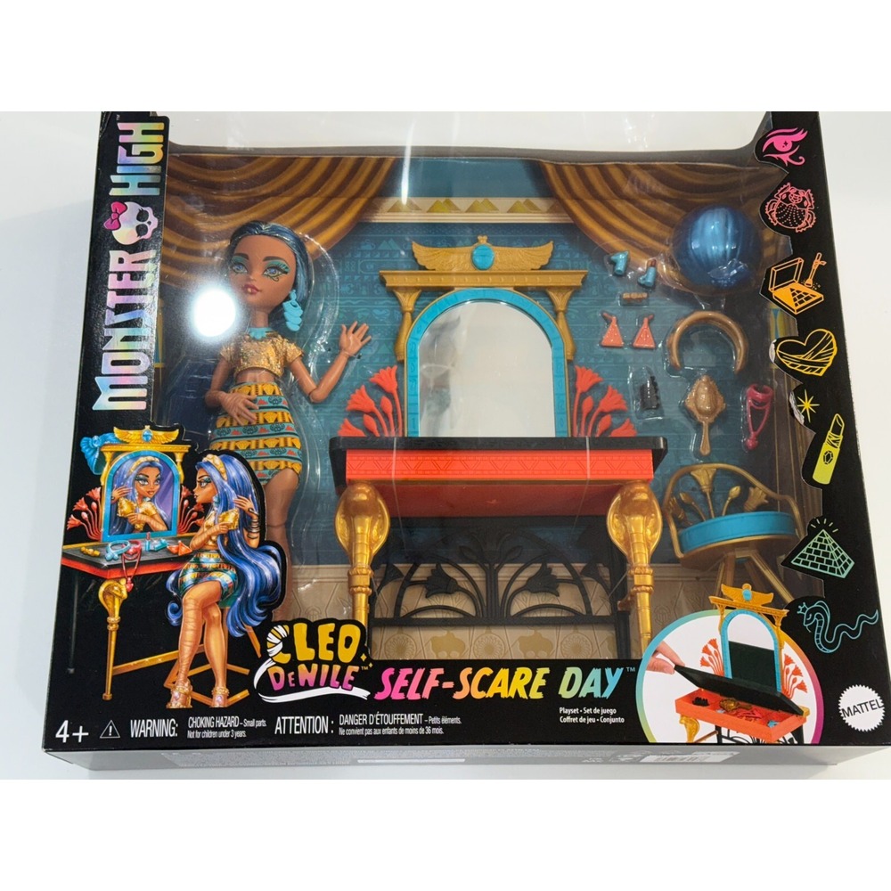 Monster High 2024 Cleo De Nile Self Scare Day Playset Sealed NEW